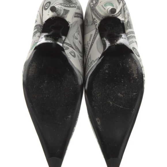 $2045 BALENCIAGA OVER THE KNEE MONEY PRINT SOCK BOOTS SZ 6 36 - Picture 5 of 6